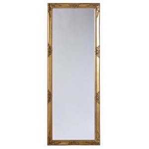 Guld spejl facetslebet let barok 70x185cm - Se flere Guldspejle og Store Spejle